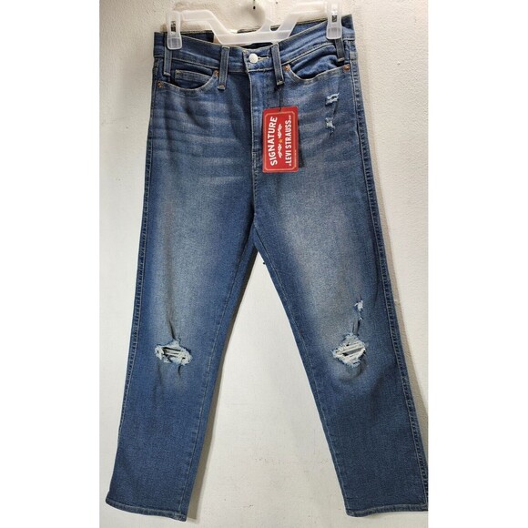 Levi's Heritage Womens High Rise Straight Jeans Size 2 Blue Stretch Pants NEW - Picture 5 of 10